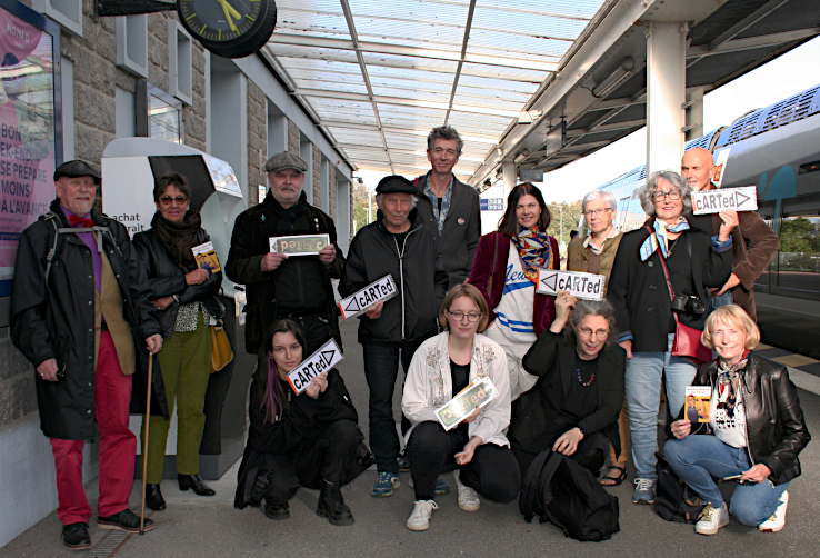 Photo de groupe à la gare de Coutances